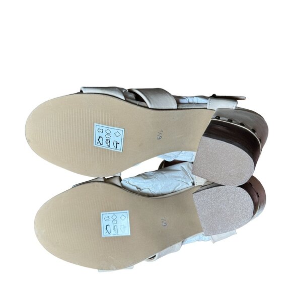 Crevo Bone Leather Sienna High Heel Stud Sandal Size 6.5 NWT - Picture 6 of 7